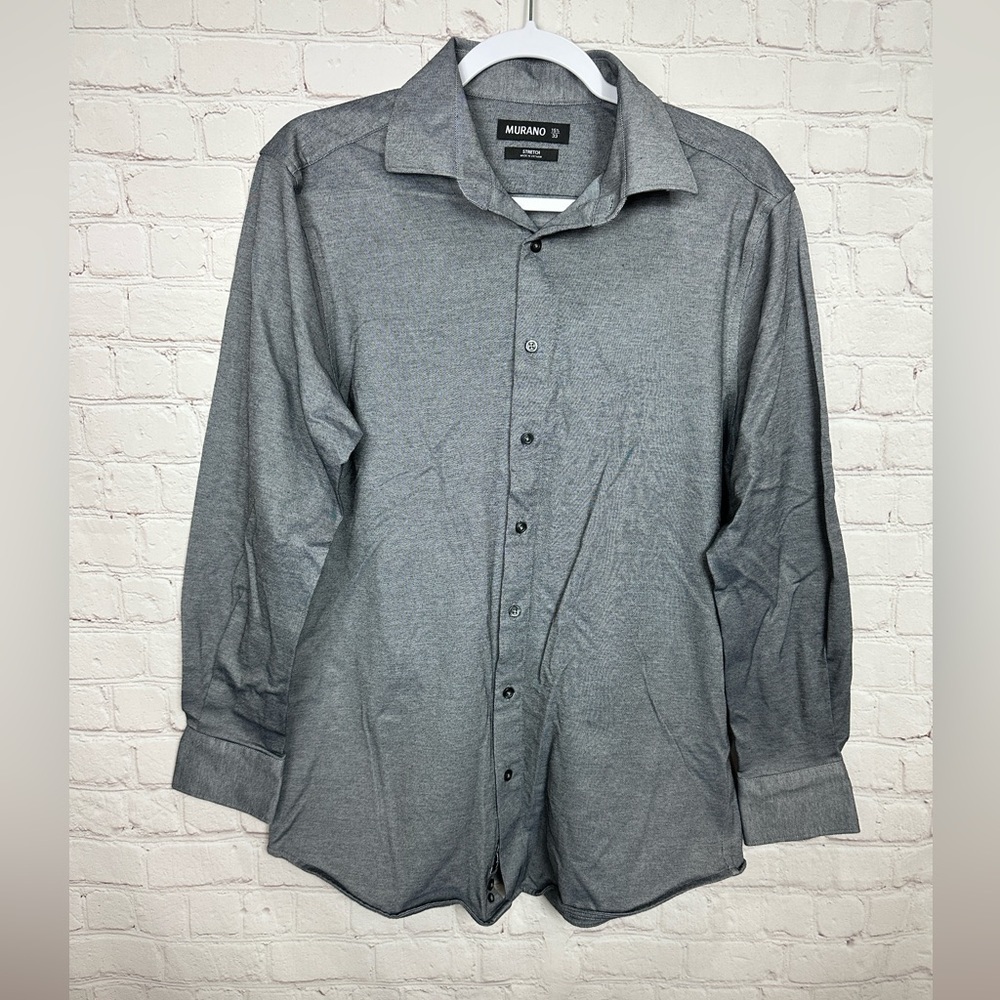 Murano Performance Stretch Slim Fit LS Woven button up Shirt sz 15‎ 1/2 33, GUC